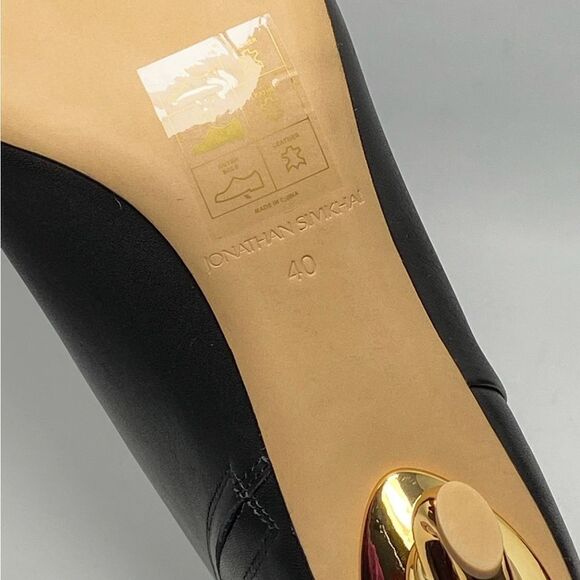 Jonathan Simkhai Bodhi Leather Knot-Heel Ankle Boots size 40 - Picture 11 of 11